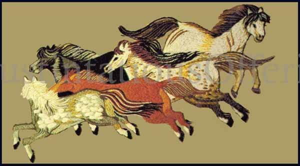 Rare Wilson Wild Mustangs Crewel Embroidery Kit Spirited Horses
