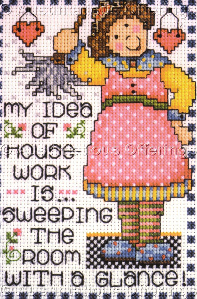 Joan Elliott Counted Cross Stitch Housework Kit