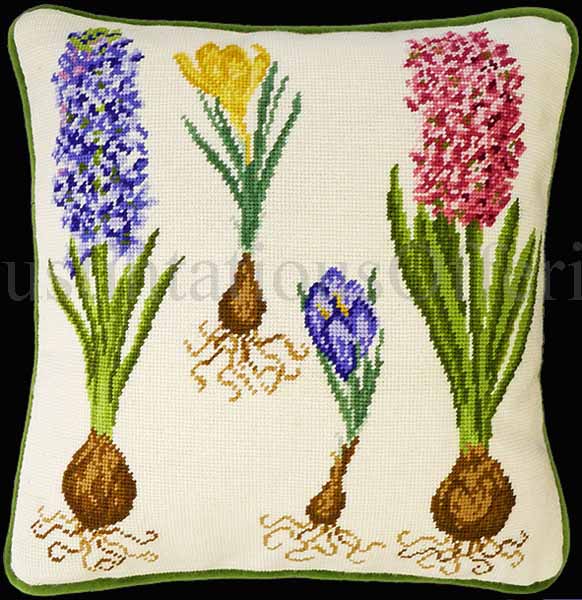 Botanical Specimens Hyacinth Needlepoint Kit Spring Crocus Bulbs