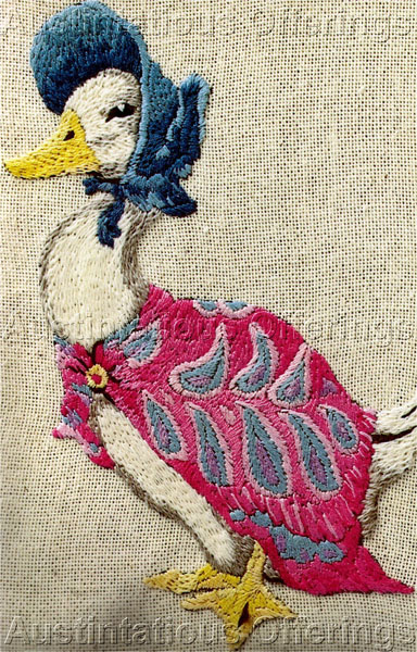 Rare Beatrix Potter Crewel Embroidery Kit Jemima Puddleduck