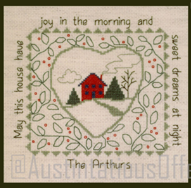 Rare Arthurs Joy in the Morning Cross Stitch Kit Cabin in Woods