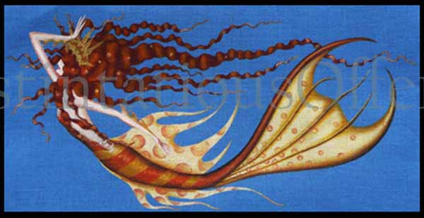 Leigh HandPainted Sea Sirens Needlepoint Canvas Julnare Mermaid