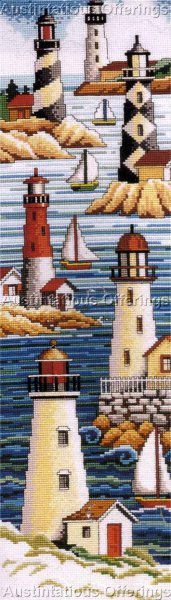 Rare Reinardy Nautical Sailing Cross Stitch Kit Lighthouse