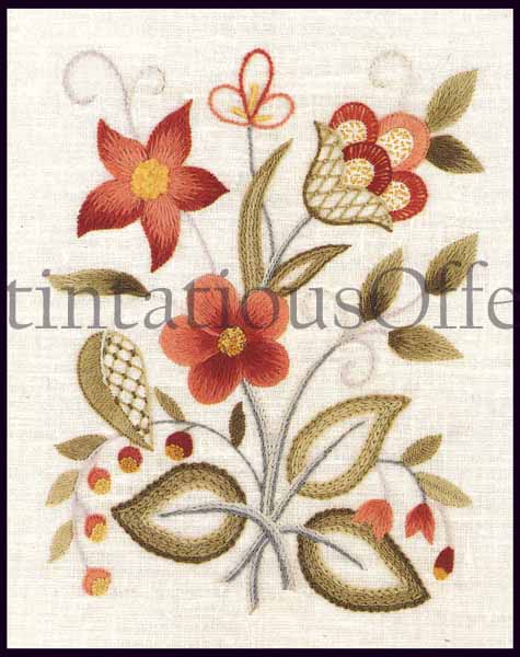 Williams Beginner Crewel Embroidery Sampler Kit Lowell Floral