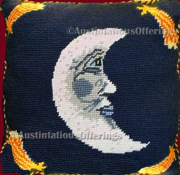 Rare McCallum Celestial Needlepoint Kit Ehrman Man in Moon Luna