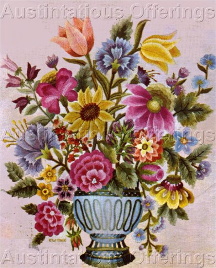 Rare Williams Original Merton FloralBouquet CrewelEmbroidery Kit