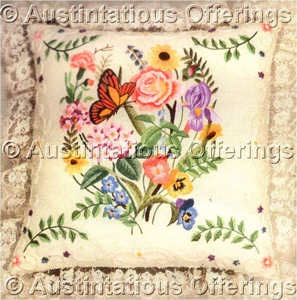 Rare Spring Butterfly Garden Crewel Embroidery Kit Candlewicking