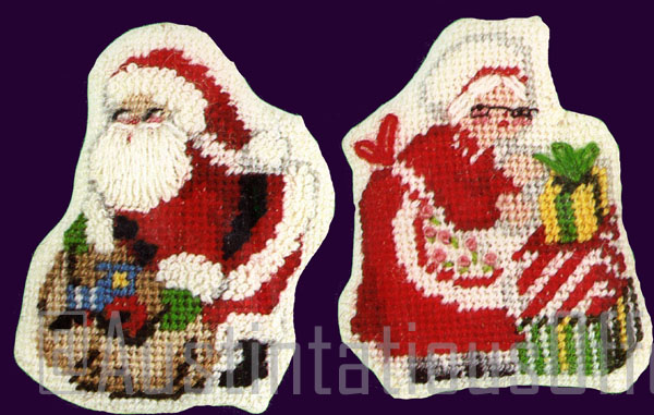 Rare Beacon Mr Mrs Santa Claus Christmas Counted Needlepoint Kit
