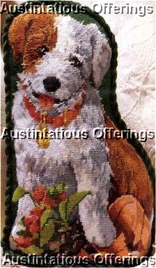 Rare Nancy Rossi Jack Russell Naughty Pup Needlepoint Pillow Kit