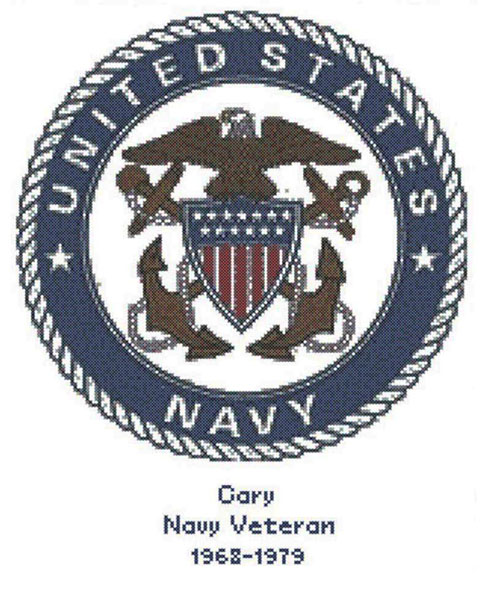 US Navy Seal Cross Stitch Kit Commemorate Years of Service