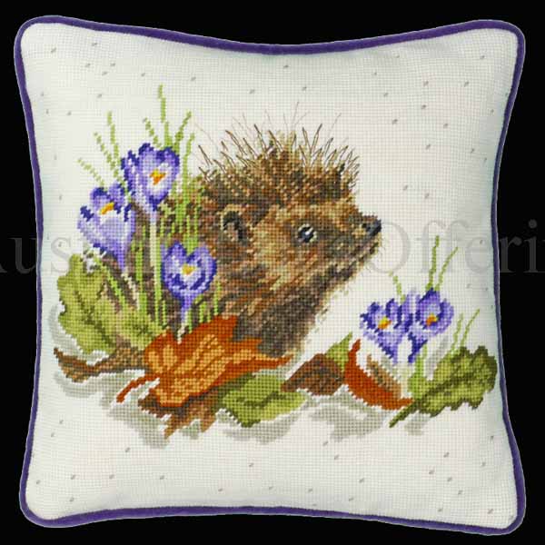 Hannah Dale Wrendale Animals Springtime Hedgehog Needlepoint Kit