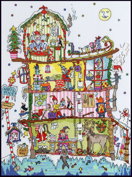 Bothy North Pole Open Sided House Cross Stitch Kit Loverseed