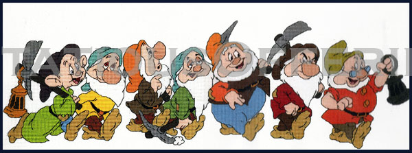Disney SnowWhite Series Off to Work CrossStitch Kit Seven Dwarfs