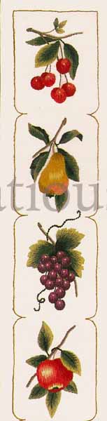 Rare Williams Repro Fruit On Vine Crewel Embroidery Kit Bellpull
