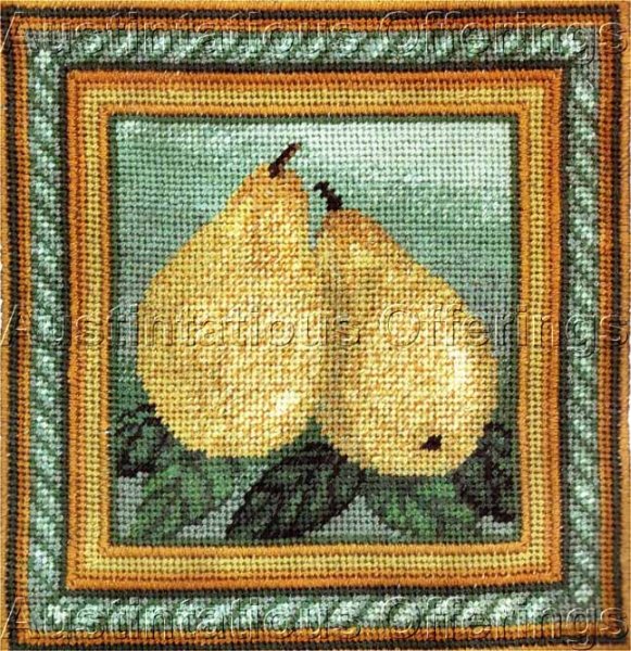 Rare Swalwell Pears Petit Point 22ct Counted Needlepoint Kit