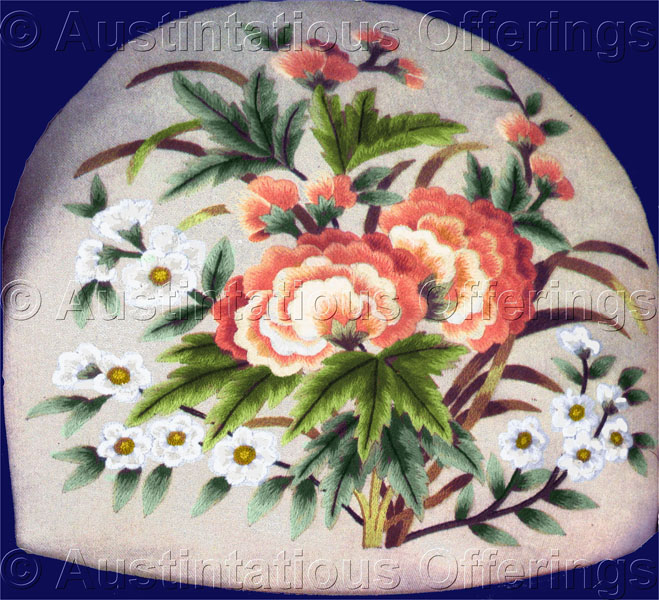 Rare Williams ClassicFloral Crewel Embroidery Kit Peony Seat Lee