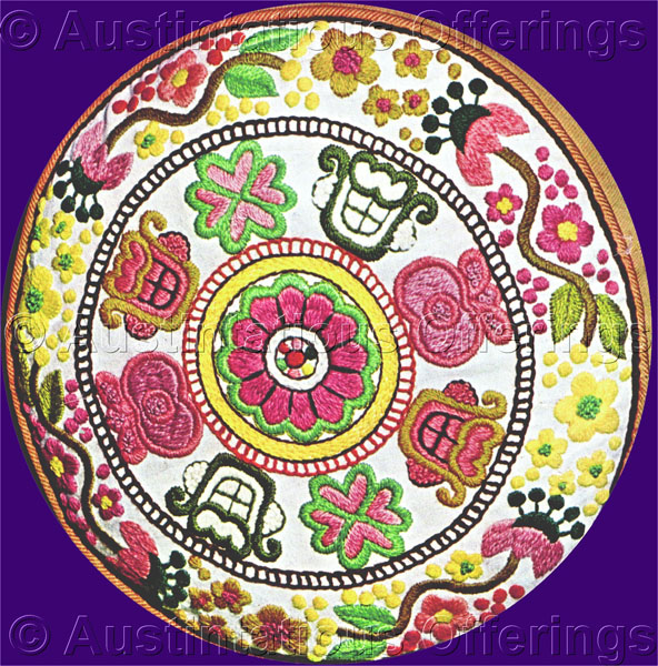 Rare Vibrant Persian Rug Crewel Embroidery Kit The Market Bazaar