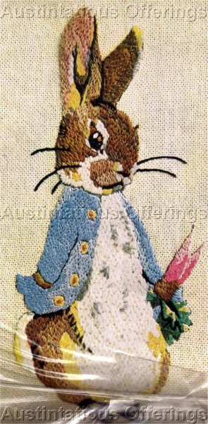 Rare Beatrix Potter Crewel Embroidery Kit Peter Rabbit