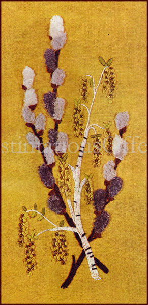 Rare Wilson Spring Catkins Crewel Embroidery Kit Pussy Willow
