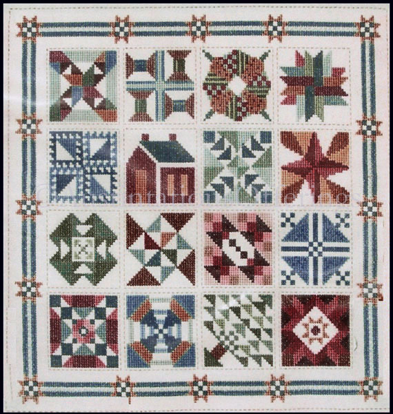 Rare Myers Stars And Bars Quilt Cross Stitch Kit Country Sampler