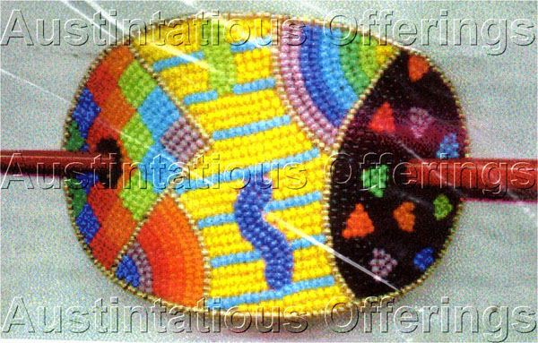 Rare Benson Geometric Rainbow Cardbeading Kit Hairbuckle