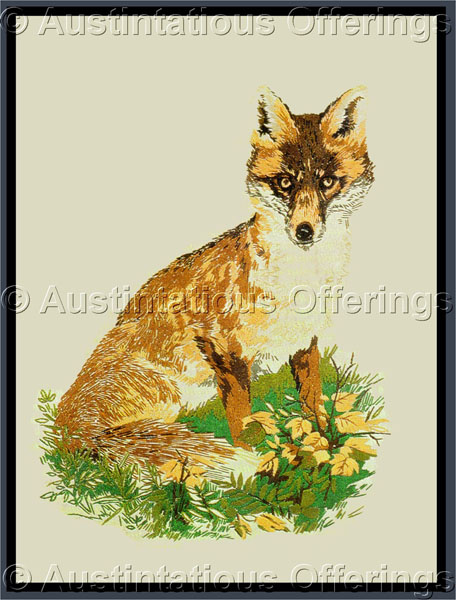 Rare Penelope Red Fox Crewel Embroidery Kit Autumn Wildlife
