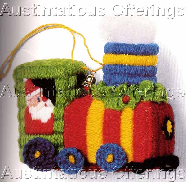 Christmas Train 3D Jiffy Needlepoint Kit Christmas Ornament