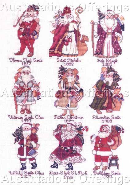 Peggy Jo Ackley Generations of Santa Cross Stitch Kit Christmas