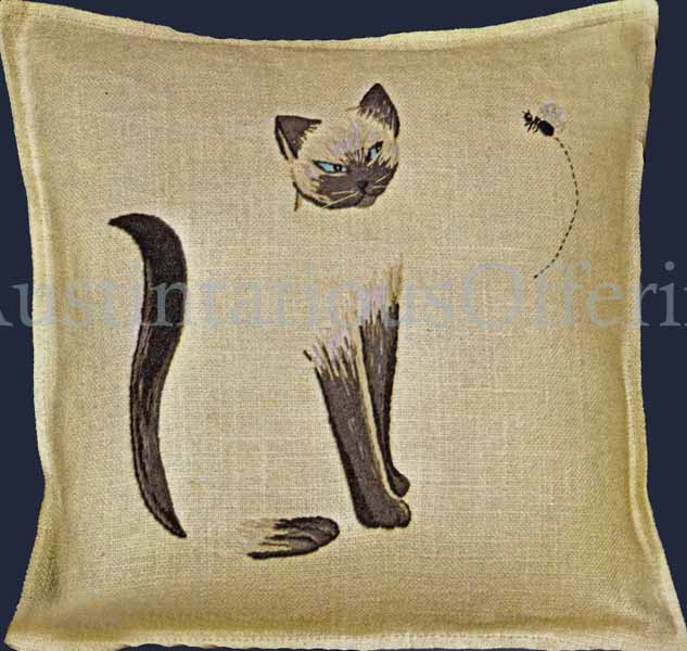 Rare Marble SealPoint Siamese Bee Crewel Embroidery Kit Williams