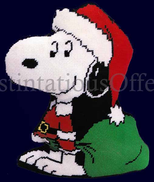Rare Schulz Peanut Characters Needlepoint Doll Kit SnoopyClaus