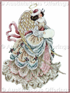 Elegant Winter Angel Cross Stitch Kit Beaded Gown Snowy Herald
