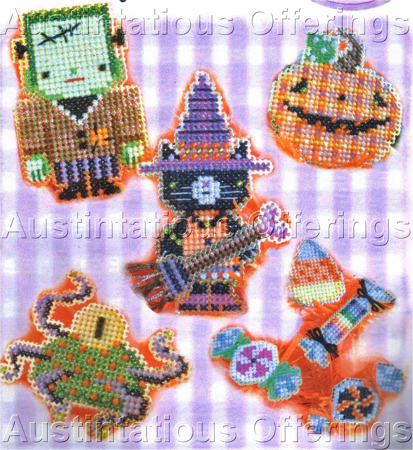 Halloween Spooky Critters One Bead CrossStitch Kit Brooke Books