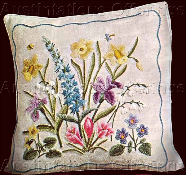 Rare Williams Spring Garden Crewel Embroidery Kit Mona Spoor