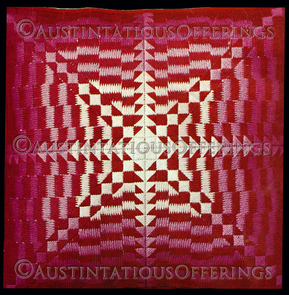 Rare Sidney Counted Bargello Star Ruby Needlepoint Pillow Kit
