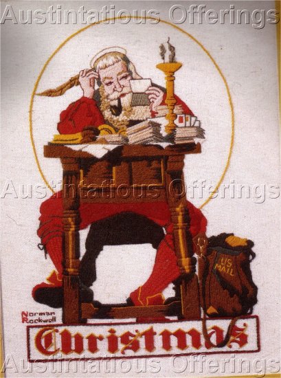 Rockwell Reproduction Christmas Crewel EmbroideryKit Santa Claus