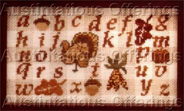 Twisted Threads Thanksgiving Gingham Cross Stitch Chart
