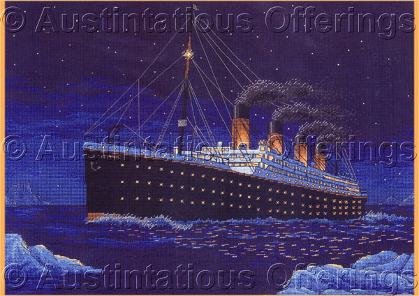 WhiteStarLine Remember RMS Titanic CrossStitch Kit Iceberg Ahead