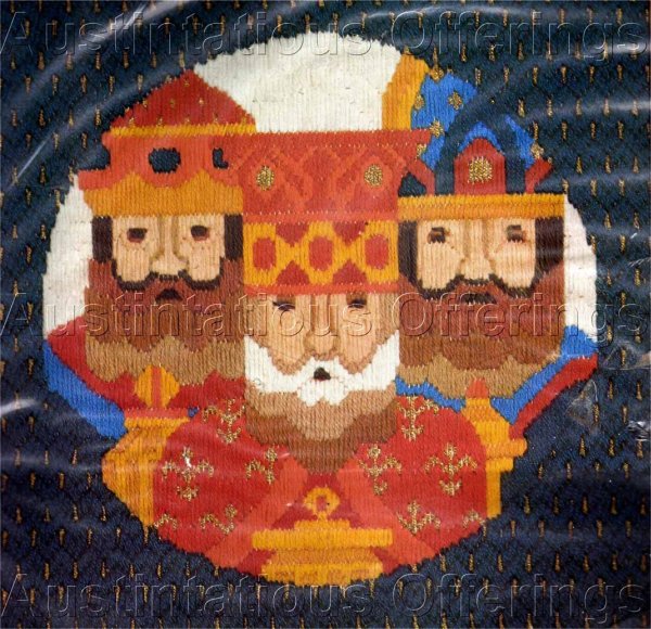 Folk Art Three Wisemen Kings Inspirational Longstitch Needlepoint