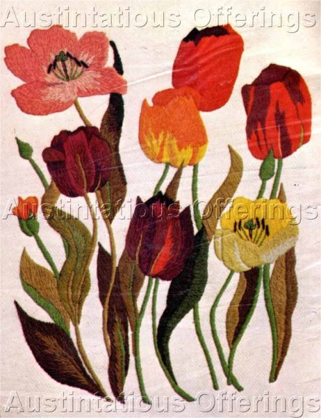 Wilson Spring Tulips Crewel Embroidery Kit Holland Dutch Tulip