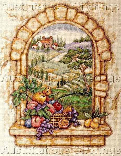 Italian Window View Cross Stitch Kit Gillum Tuscan Farm