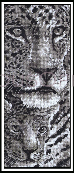 Rare Filkins Jungle Cats Mother Baby Jaguar Needlepoint Kit