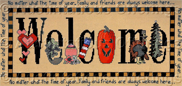 Cindy Simpson Friends and Family Welcome CrossStitch Sampler Kit