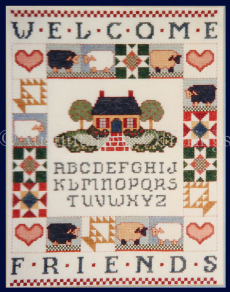Coleman Welcome Friends Country Cross Stitch Sampler Kit Farm