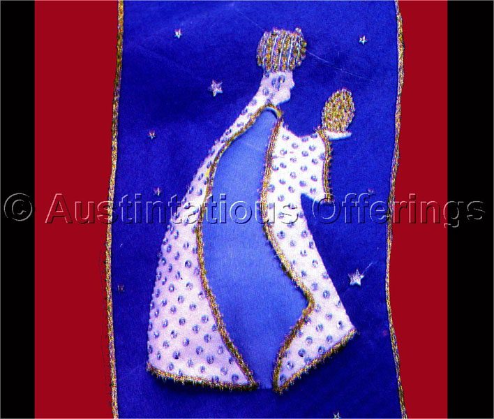 Rare Wisemen Kings Felt Embroidery Bellpull Kit Magi Christmas