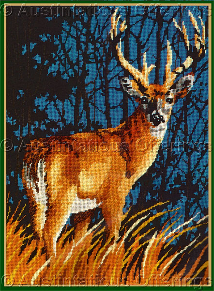 Rare Reinardy Solitary WhiteTail Deer Needlepoint Kit TrophyBuck