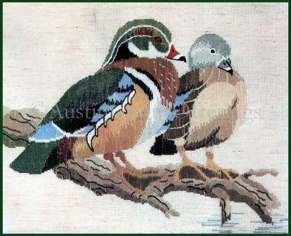 Rare Zoppel Waterfowl Longstitch Crewel Embroidery Kit Wood Ducks